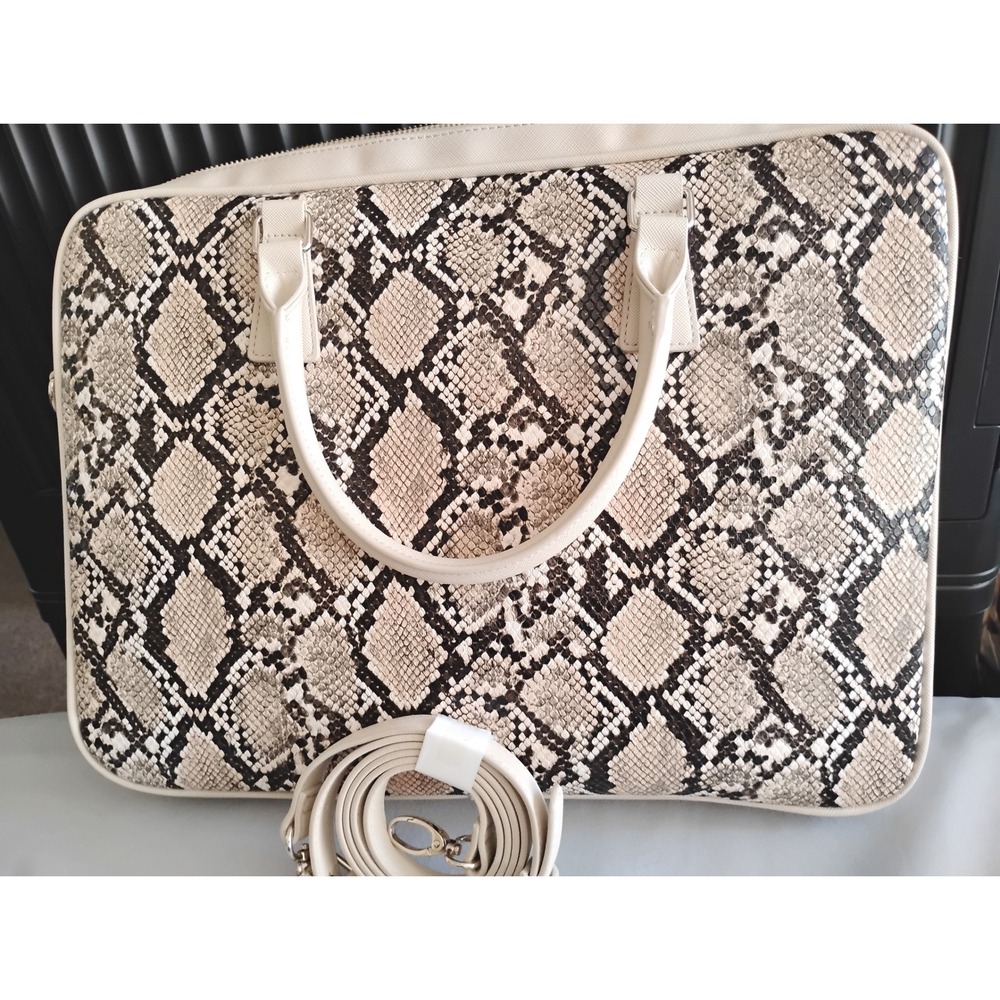 ❤️NWT WHBM Snakeskin Laptop Bag Briefcase Workwear Office Siren Mob Wife y2k